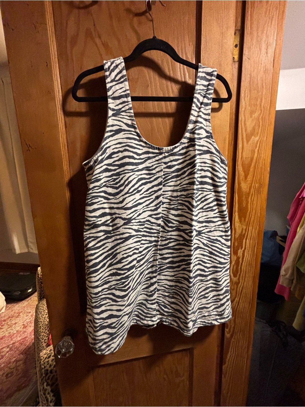 Asos Zebra Print Scoop Neck mini dress - White & Black - Picture 2 of 2